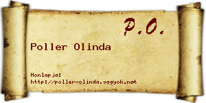 Poller Olinda névjegykártya